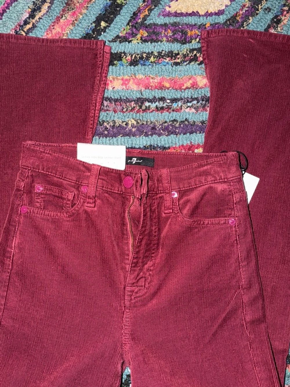 Women’s Maroon Corduroy Jeans